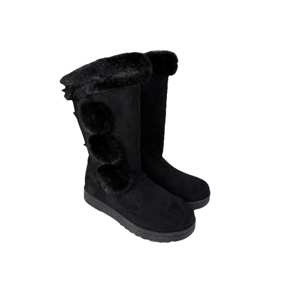 White Mountain Faux Fur Black Women's Size 6 No Box‎